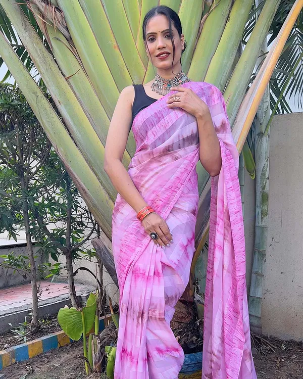 Light_Purplrcolor_1-Minute_Ready_To_Wear_Naylon_Saree_With_Blouse_Piece