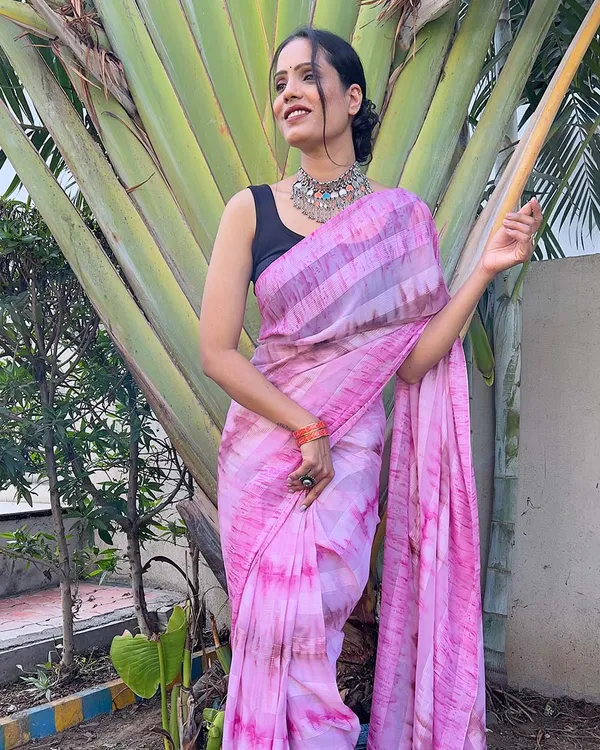 Light_Purplrcolor_1-Minute_Ready_To_Wear_Naylon_Saree_With_Blouse_Piece