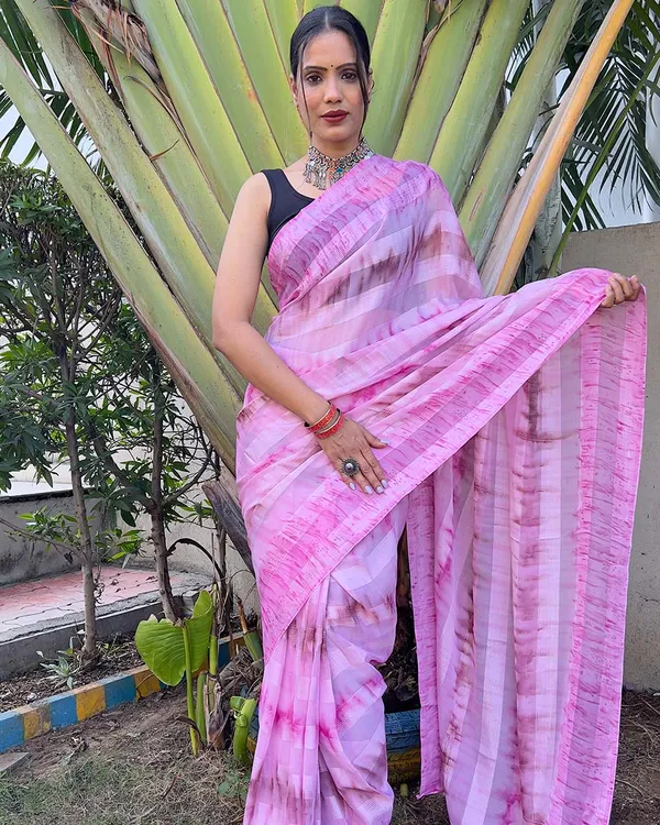 Light_Purplrcolor_1-Minute_Ready_To_Wear_Naylon_Saree_With_Blouse_Piece