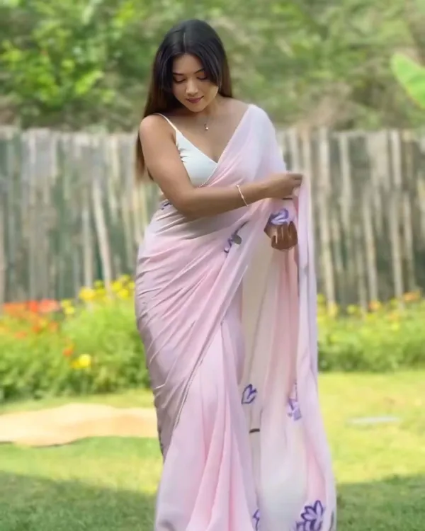 Peach_Color_1-Minute_Ready_to_Wear_Premium_Georgette_Saree_with_Blouse_Piece