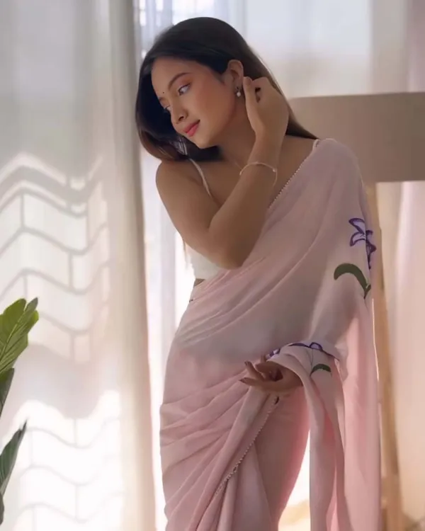 Peach_Color_1-Minute_Ready_to_Wear_Premium_Georgette_Saree_with_Blouse_Piece