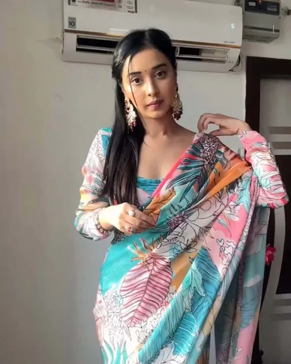 Multi_Color_1-Minute_Ready_To_Wear_Georgette_Saree_With_Blouse_Piece