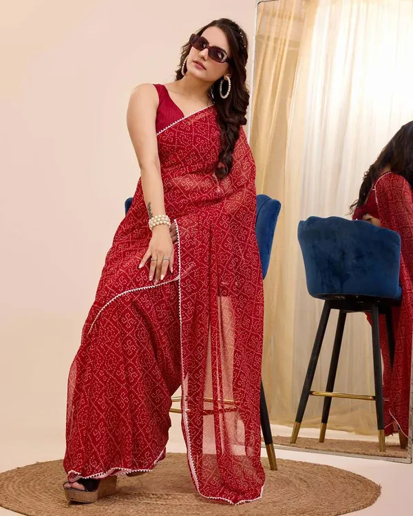 Maroon_Color_1-Minute_Ready_to_Wear_Georgette_Saree_With_Blouse_Piece
