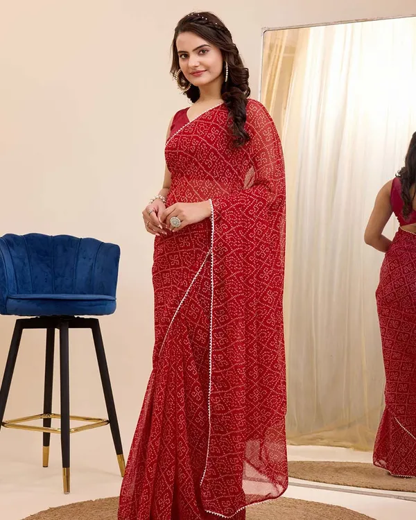 Maroon_Color_1-Minute_Ready_to_Wear_Georgette_Saree_With_Blouse_Piece