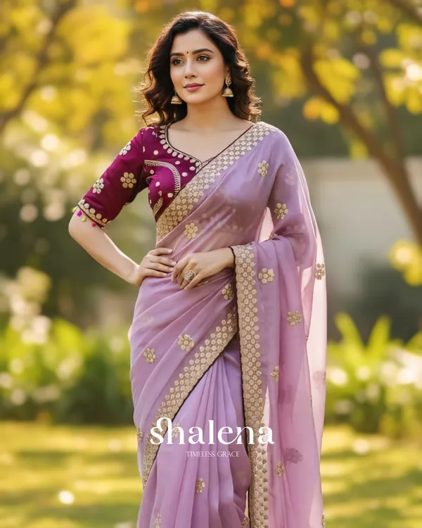 Ethereal_Lavender_Embroidery_Work_Jimmy_Choo_Silk_Saree_With_Scrumptious_Full_Stitched_Blouse