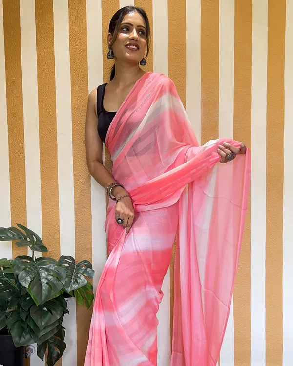 Calm_Pink_Color_1-Minute_Ready_To_Wear_Naylon_Saree_With_Blouse_Piece
