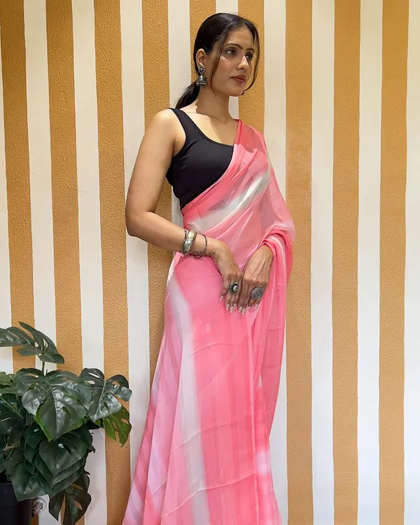 Calm_Pink_Color_1-Minute_Ready_To_Wear_Naylon_Saree_With_Blouse_Piece