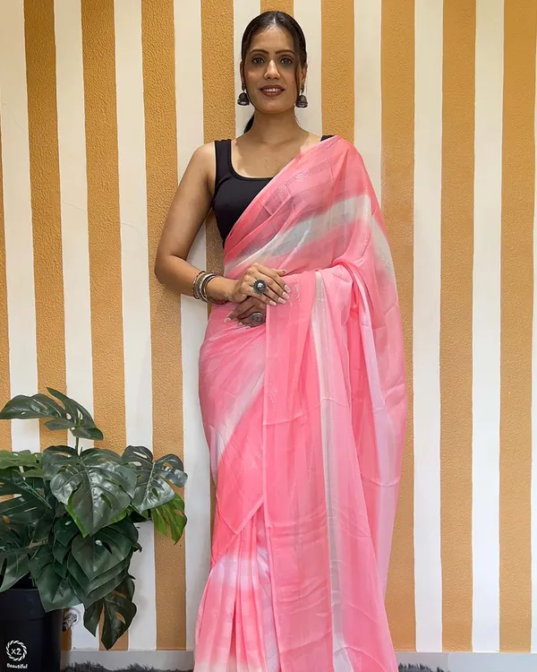 Calm_Pink_Color_1-Minute_Ready_To_Wear_Naylon_Saree_With_Blouse_Piece