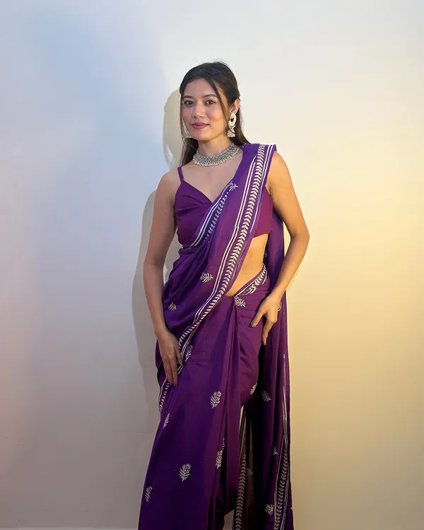 Purple_Color_Mulmul_Cotton_1_-_Minute_Ready_to_Wear_Saree_with_Pocket_and__Blouse_Piece