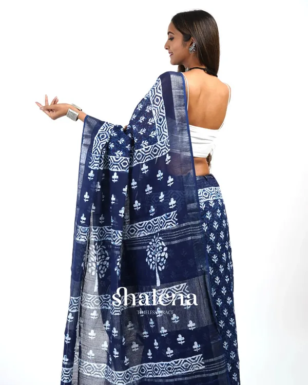 Blue_Color_1_-_Minute_Ready_to_Wear_Mulmul_Cotton_Saree_with_Blouse_Piece