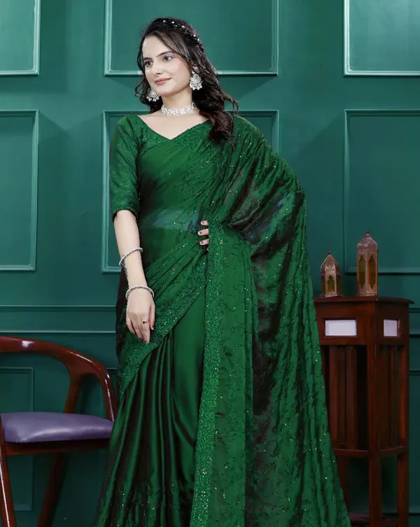 Green_Color_1_-_Minute_Ready_to_Wear_Rangoli_Silk_Saree_with_Unstitch_Blouse_Piece