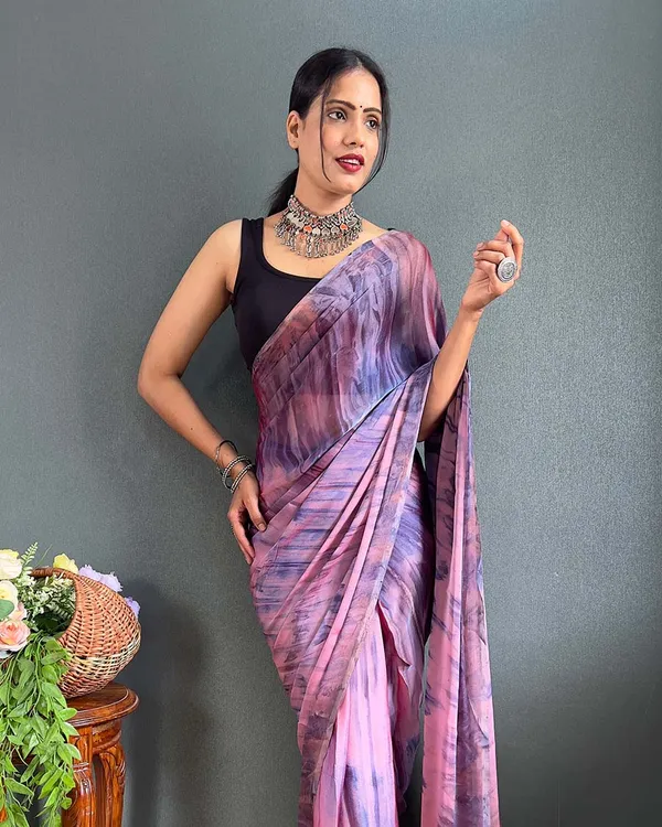 Multi_Color_1-Minute_Ready_To_Wear_Naylon_Saree_With_Blouse_Piece