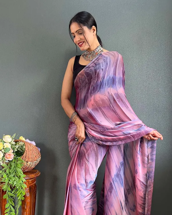 Multi_Color_1-Minute_Ready_To_Wear_Naylon_Saree_With_Blouse_Piece