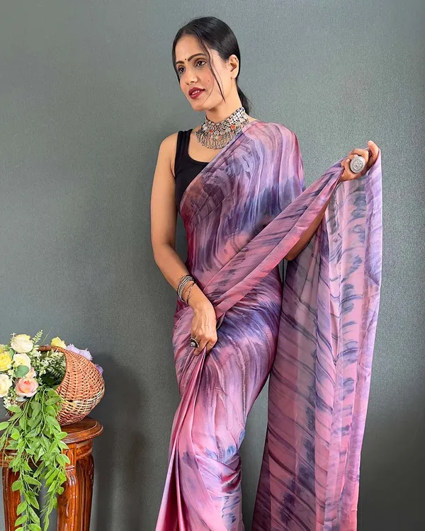 Multi_Color_1-Minute_Ready_To_Wear_Naylon_Saree_With_Blouse_Piece