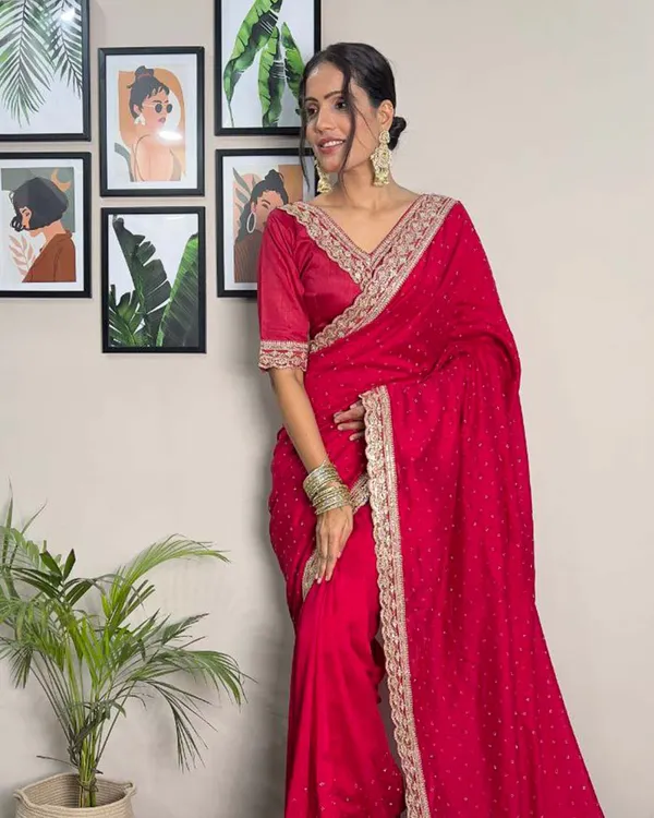 Pink__Color_1_-_Minute_Ready_to_Wear_Vichitra_silk_Saree_with_Unstitch_Blouse_Piece