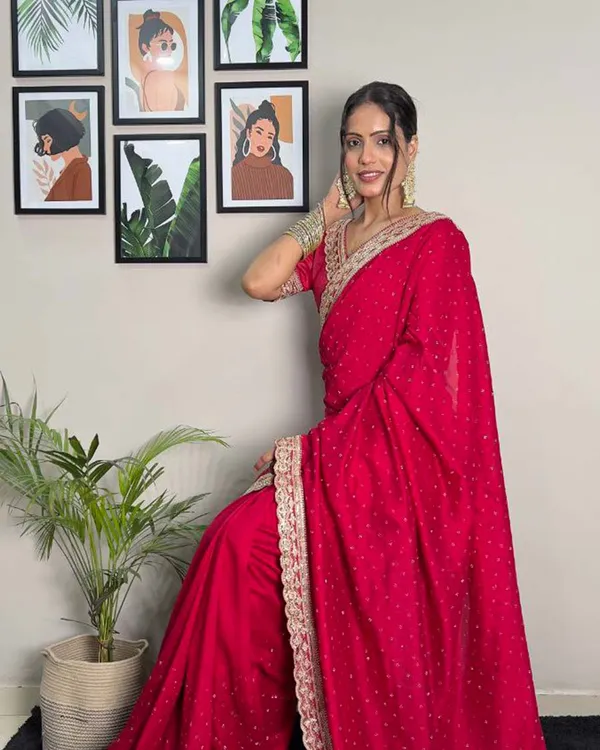 Pink__Color_1_-_Minute_Ready_to_Wear_Vichitra_silk_Saree_with_Unstitch_Blouse_Piece