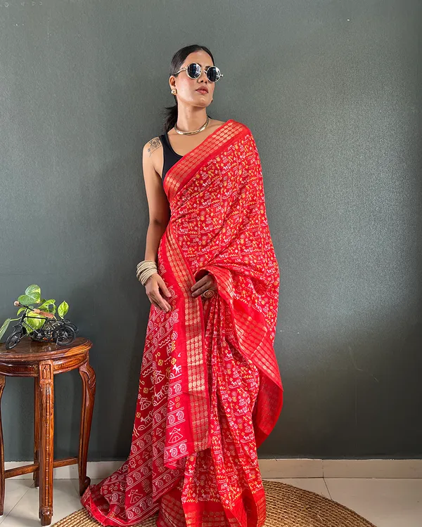 Orange_Color_1-Minute_Ready_To_Wear_Georgette_Saree_With_Blouse_Piece