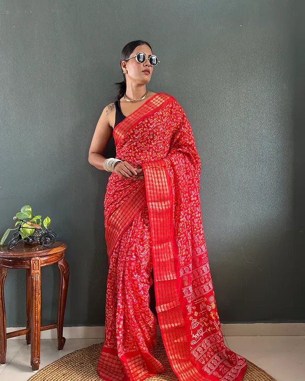 Orange_Color_1-Minute_Ready_To_Wear_Georgette_Saree_With_Blouse_Piece