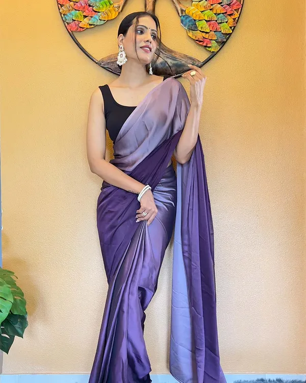 Purple_Color_1-Minute_Ready_To_Wear_Chiffon_Saree_With_Blouse_Piece