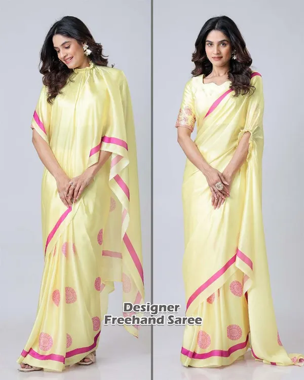 Light_yellow_Color_1_-_Minute_Ready_to_Wear_Satin_Silk_Saree_with_Unstitch_Blouse_Piece