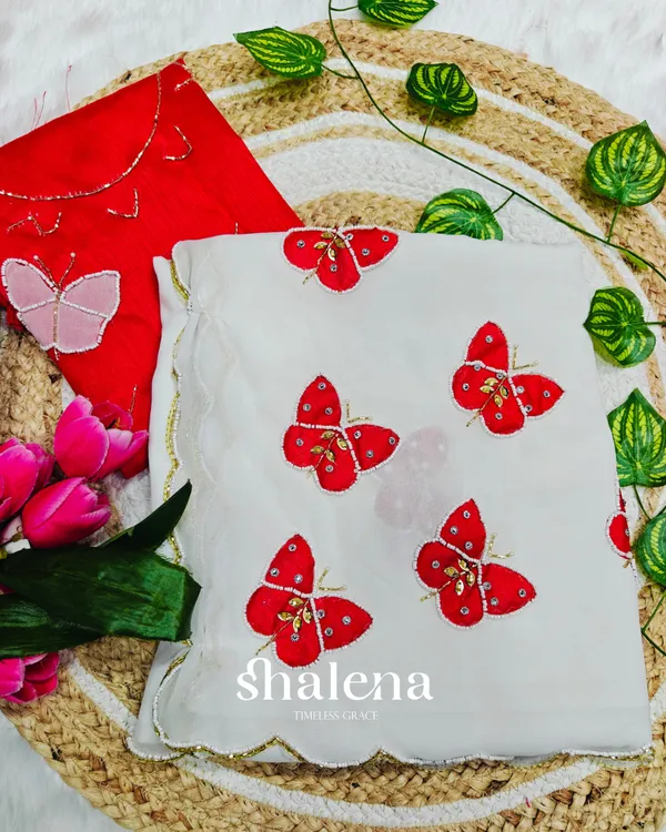 Designer_Off_White_Georgette_Butterfly_Hand_Work_Saree