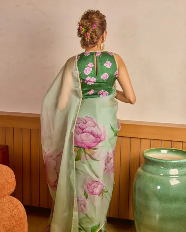Light_Green_Color_Organza_1_-_Minute_Ready_to_Wear_Saree_with_Fully_Stitch_Blouse_(Free_Size)_Up_to_44