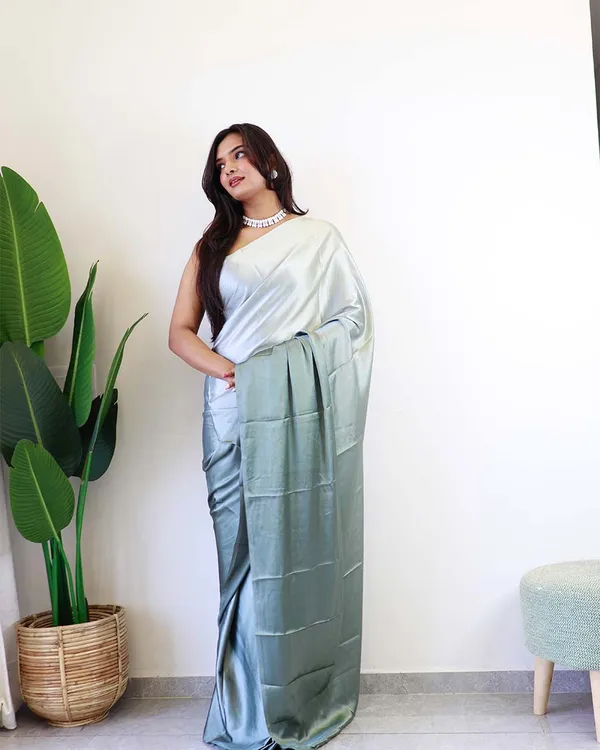 Light_Teal_Blue_Colour_1-Minute_Ready_To_Wear_Chiffon_Saree_With_Blouse_Piece