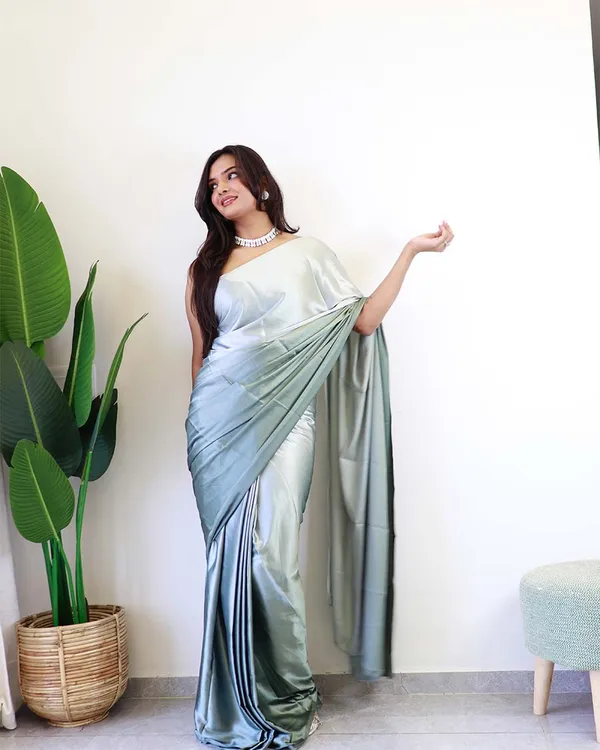 Light_Teal_Blue_Colour_1-Minute_Ready_To_Wear_Chiffon_Saree_With_Blouse_Piece