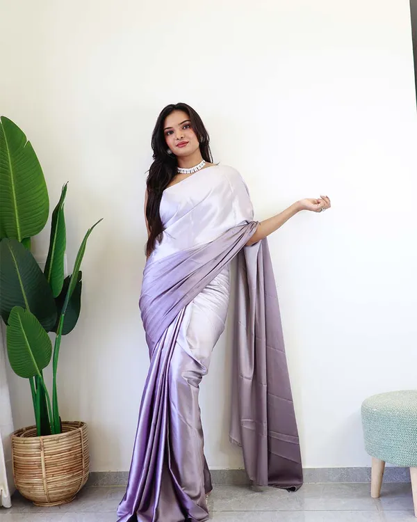 Light_Purple_Colour_1-Minute_Ready_To_Wear_Chiffon_Saree_With_Blouse_Piece