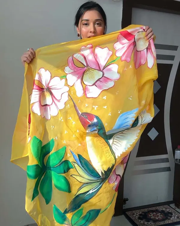 Yellow__Color_1-Minute_Ready_To_Wear_Georgette_Saree_With_Blouse_Piece