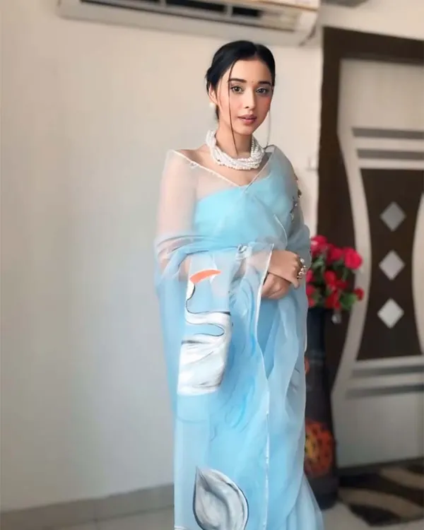 Sky_Blue_Color_1-Minute_Ready_To_Wear_Organza_Saree_With_Blouse_Piece