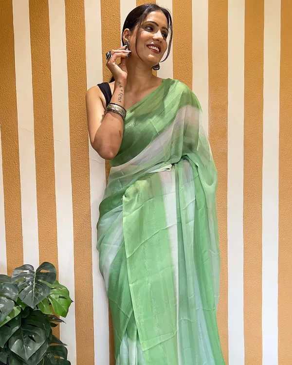 Light_Green_Color_1-Minute_Ready_To_Wear_Naylon_Saree_With_Blouse_Piece