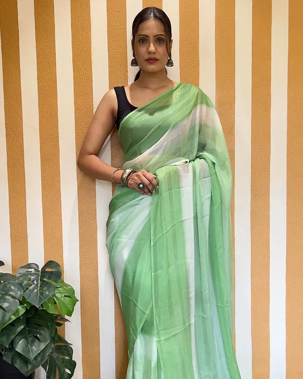 Light_Green_Color_1-Minute_Ready_To_Wear_Naylon_Saree_With_Blouse_Piece