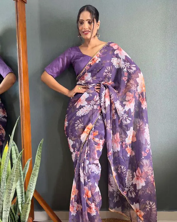Purple_Color_1_-_Minute_Ready_to_Wear_Fux_Georgette_Saree_with_Unstitch_Blouse_Piece