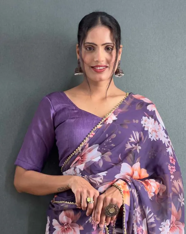 Purple_Color_1_-_Minute_Ready_to_Wear_Fux_Georgette_Saree_with_Unstitch_Blouse_Piece