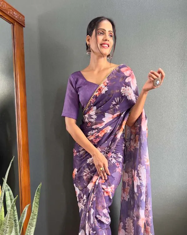 Purple_Color_1_-_Minute_Ready_to_Wear_Fux_Georgette_Saree_with_Unstitch_Blouse_Piece