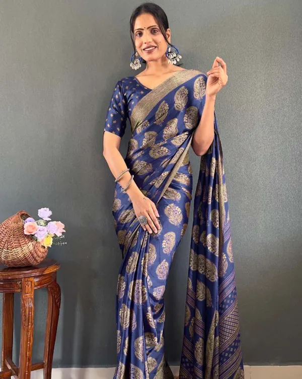 Blue_Color_1_-_Minute_Ready_to_Wear_Moss_Silk_Saree_with_Unstitch_Blouse_Piece