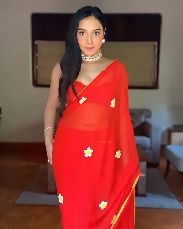 Orange_Color_1-Minute_Ready_To_Wear_Georgette_Saree_With_Blouse_Piece