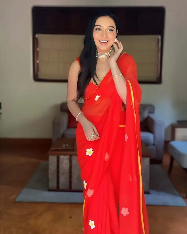 Orange_Color_1-Minute_Ready_To_Wear_Georgette_Saree_With_Blouse_Piece
