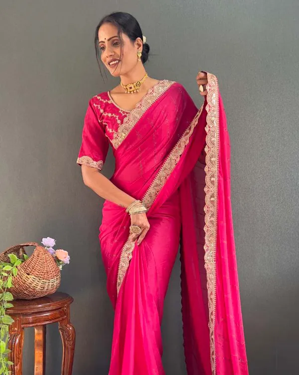 Pink_Color_1_-_Minute_Ready_to_Wear_Star_Georgette_Silk_Saree_with_Unstitch_Blouse_Piece