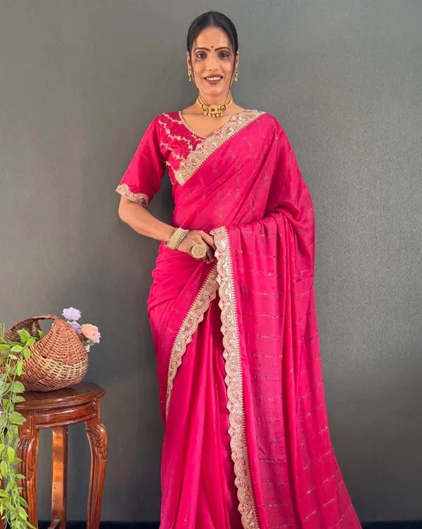 Pink_Color_1_-_Minute_Ready_to_Wear_Star_Georgette_Silk_Saree_with_Unstitch_Blouse_Piece