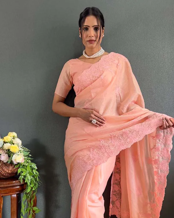 Saffron__Color_1_-_Minute_Ready_to_Wear_kota_doriya_Saree_with_Unstitch_Blouse_Piece