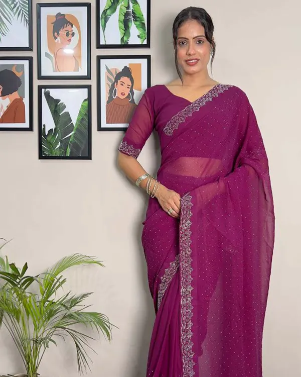 Purple_Color_1_-_Minute_Ready_to_Wear_Fux_Georgette_Saree_with_Unstitch_Blouse_Piece