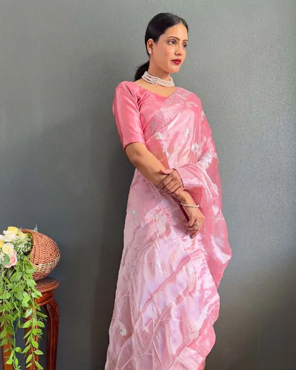 Lite_blue_Color_1_-_Minute_Ready_to_Wear_Burbury_Silk_Saree_with_Unstitch_Blouse_Piece