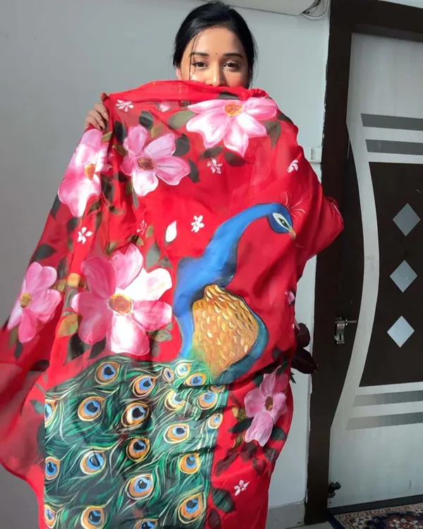Red_Color_1-Minute_Ready_To_Wear_Georgette_Saree_With_Blouse_Piece
