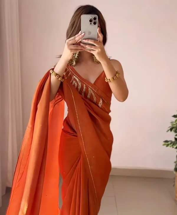 Orange_Color_Soft_Malai_Sattin_Silk_1_-_Minute_Ready_to_Wear_Saree_with_Fully_Stitch_Blouse_(Free_Size)_Up_to_44