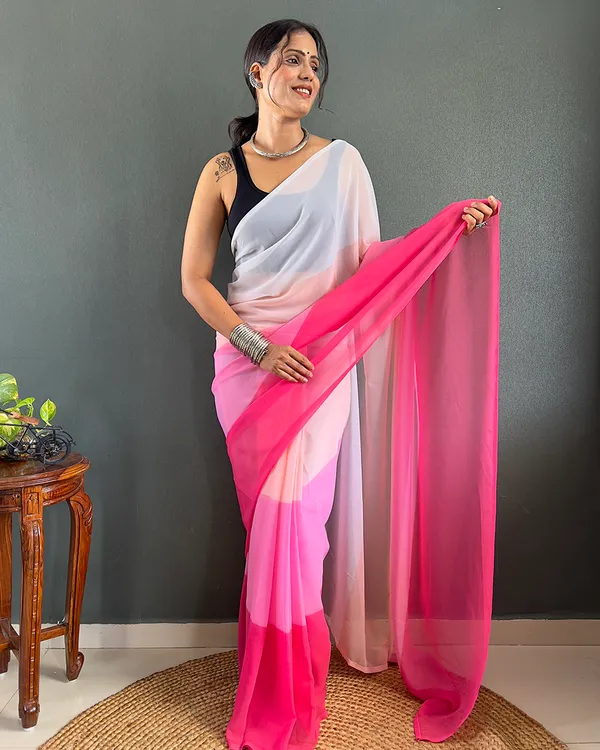 Pink_And_White_Color_1-Minute_Ready_To_Wear_Georgette_Saree_With_Blouse_Piece
