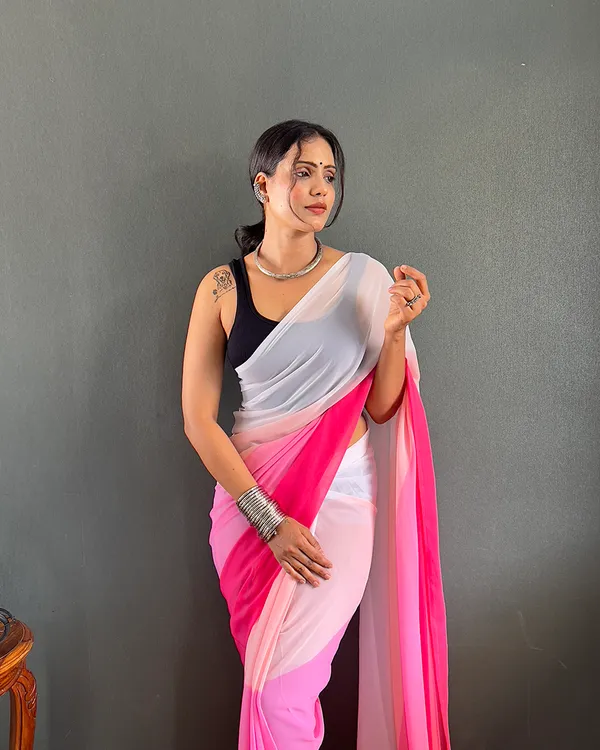 Pink_And_White_Color_1-Minute_Ready_To_Wear_Georgette_Saree_With_Blouse_Piece