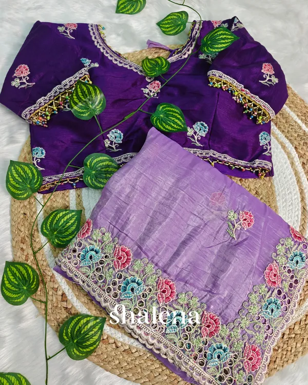 Winsome_Lavender_Embroidery_Work_Cursh_Silk_Saree_With_Seraphic_Full_Stitched_Blouse