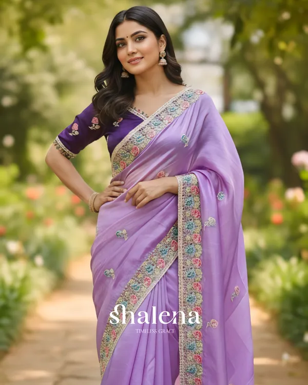 Winsome_Lavender_Embroidery_Work_Cursh_Silk_Saree_With_Seraphic_Full_Stitched_Blouse